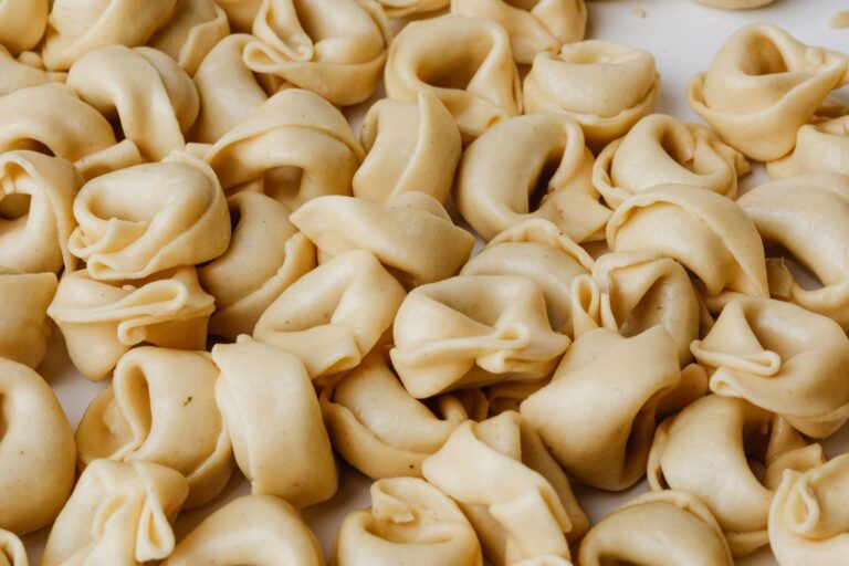 Un mucchio di agnolotti appena chiusi