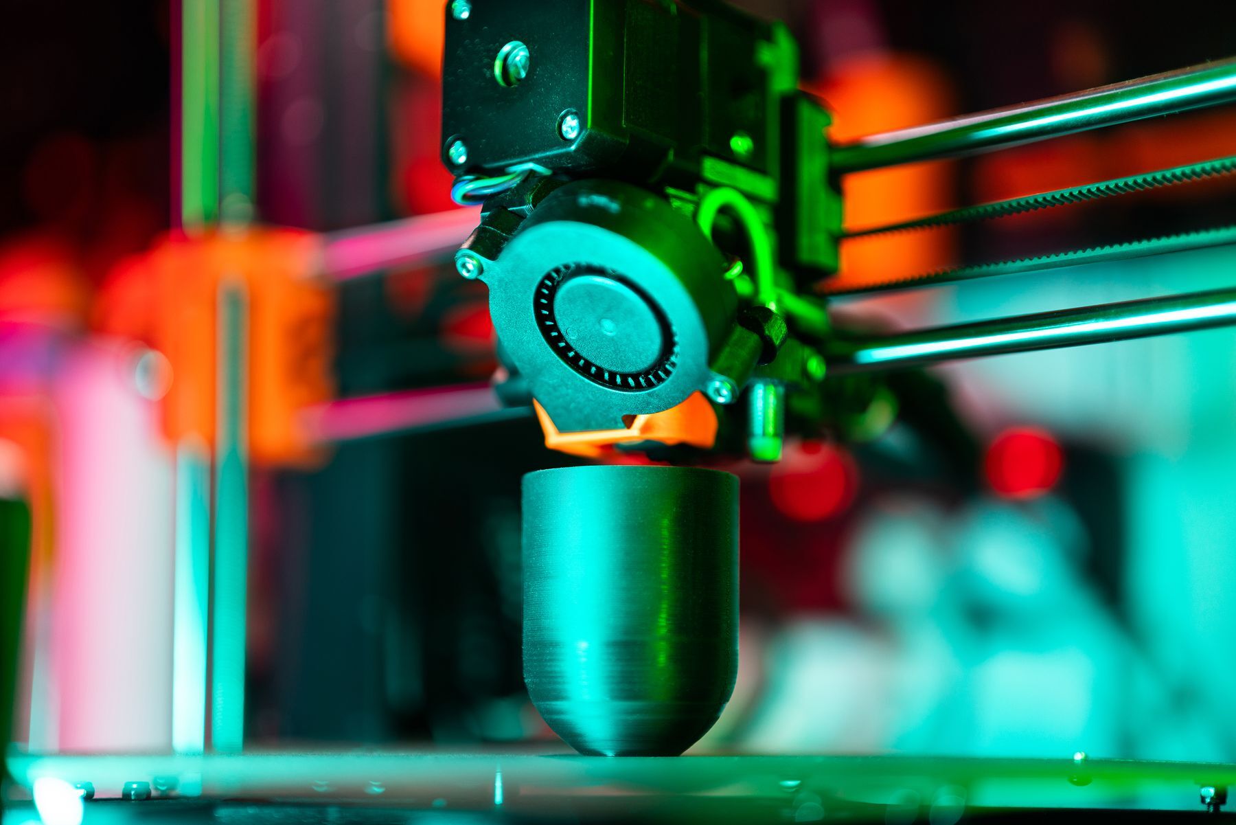 La stampante 3D al lavoro