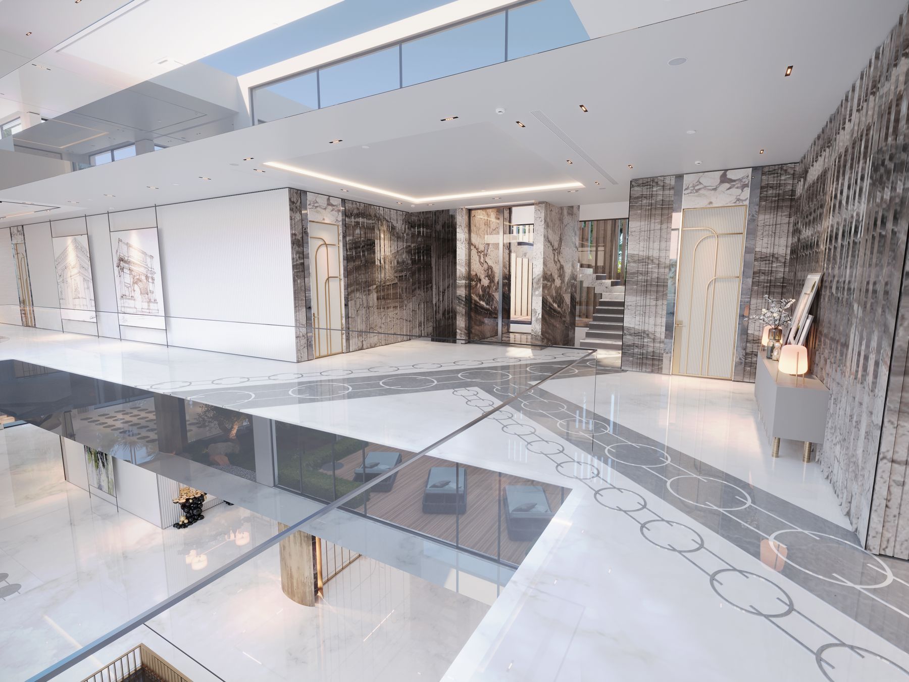 Lobby di una torre residenziale