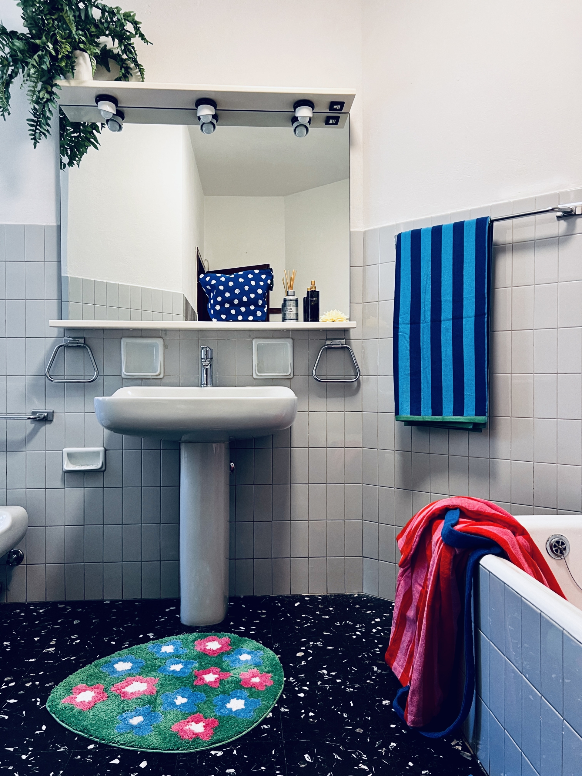 La salle de bain bleue