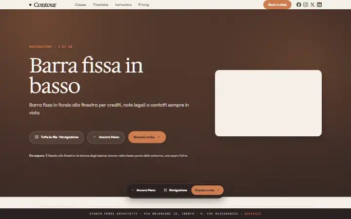 Barra fissa in basso