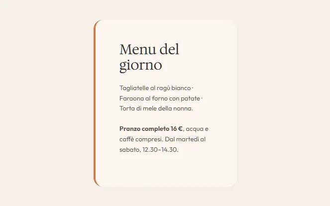Ancora Menu