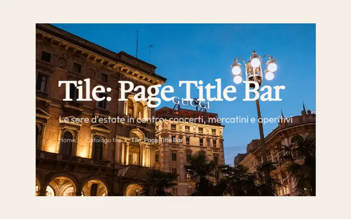 ← Page Title Bar