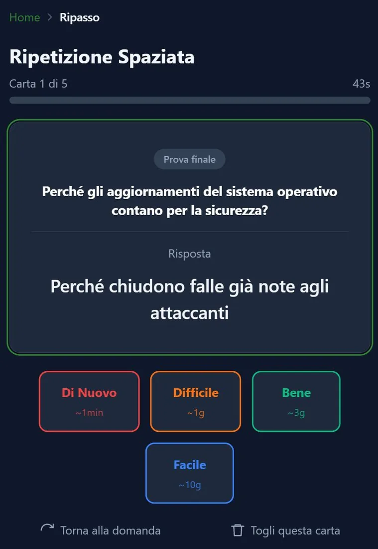 Diventa una carta di ripasso