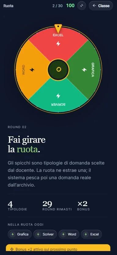 Una domanda, dentro un gioco