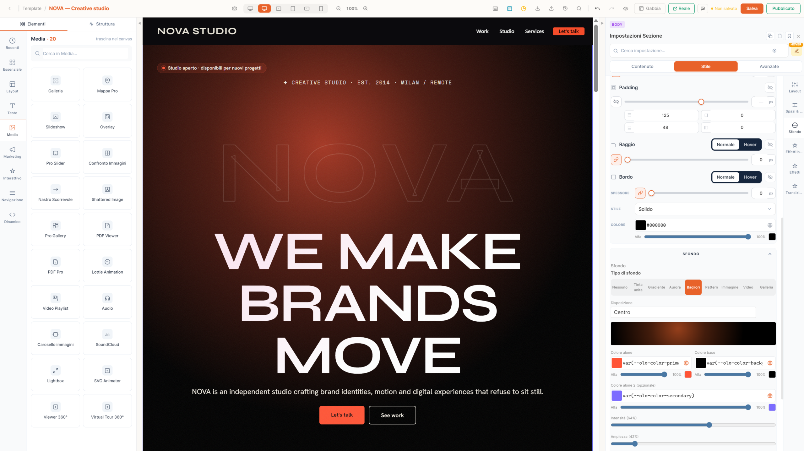 L'editor visuale OLObuild in azione